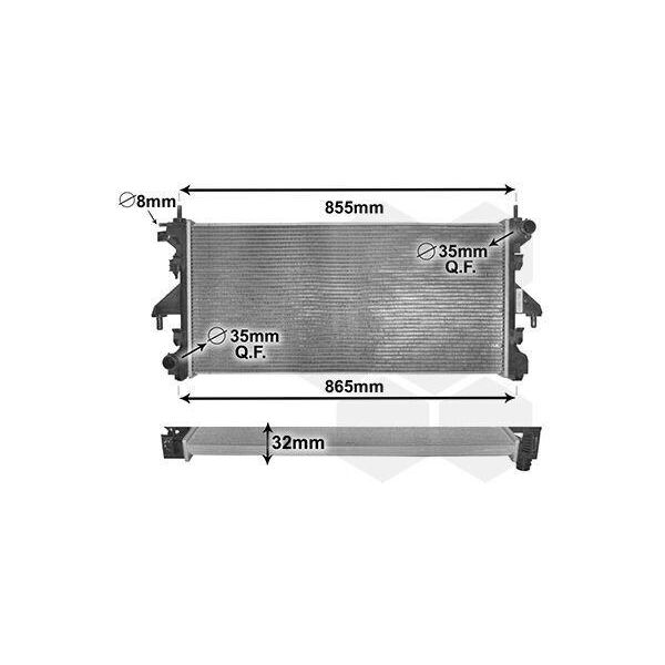 Van Wezel 40002310 - Radiatore Oe 1342688080, Raffreddamento Del Motore Per Jumper, Ducato, Boxer-image
