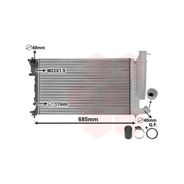Van Wezel | Radiatore, Raffreddamento Motore *** Ir Plus *** Con Accessori (09002157) Adatto Per Peugeot, CitroëN-image