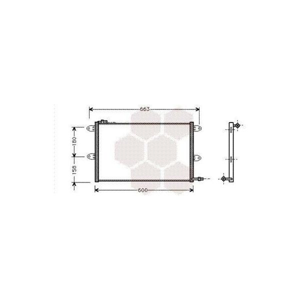 Van Wezel 58005144 - Condensatore Aria Condizionata Oe 6K0820413A Per Cordoba (6K), Ibiza (6K), Inca (6K), Caddy Ii (9K), Polo (6N), Polo (6V)-image