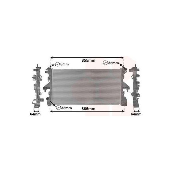 Van Wezel 09012711 - Oe 1382421080 Radiatore, Raffreddamento Motore Per Ducato-image