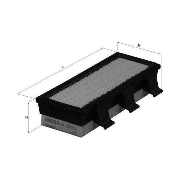 Mahle Lx 824 - Filtro Aria Oe 7701044101 Per Clio I, Clio Ii, Kangoo (Kc), Kangoo (Fc), Thalia I (Lb)-image
