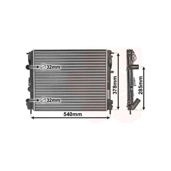 Van Wezel 43002269 - Radiatore Oe 7700428082, Raffreddamento Motore Per Sandero, Logan, Logan I, Kangoo (Fc), Kangoo (Kc), Clio Ii, Thalia I (Lb)-image