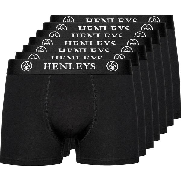 Henleys - Boxer Da Uomo "Mcblacken"" (Confezione Da 7) BG1336 (S) (Nero)"-image