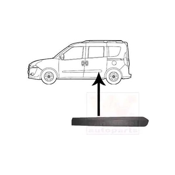 Van Wezel Modanatura Per Porta Posteriore Sinistra Modanatura Per Fiat Doblo Furgone/Station Wagon (263) 1638425-image