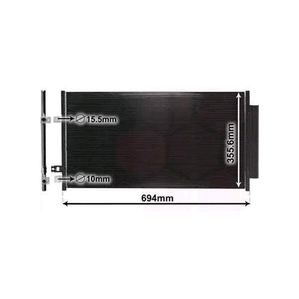 Van Wezel 17015701 - Oe 51966751 Condensatore Aria Condizionata Con Essiccatore Per 500X (334), Renegade-image