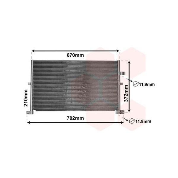 Van Wezel 18005334 - Condensatore Aria Condizionata Oe 1152429 Per Mondeo Iii-image