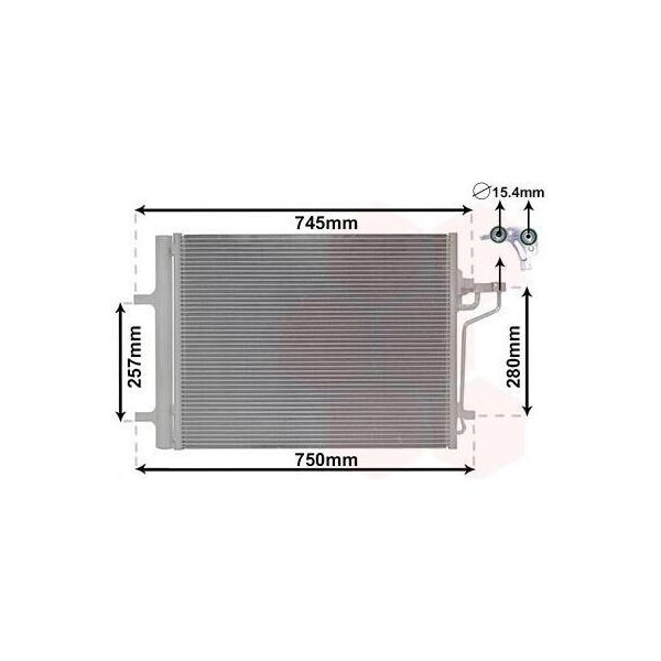 Van Wezel 18005488 - Oe 1693590 Condensatore Aria Condizionata Con Essiccatore Per C-Max, Focus Iii, Grand C-Max-image