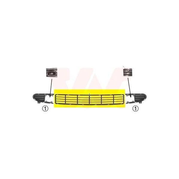 Van Wezel 5878590 - Griglia Di Ventilazione Anteriore Oe 7M0854687A01C Per Galaxy (Wgr), Alhambra (7V), Sharan (7M)-image