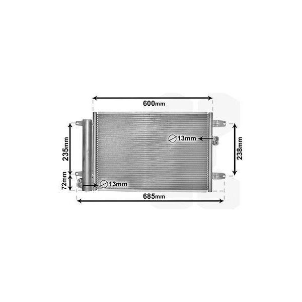 Van Wezel 58005183 - Condensatore Aria Condizionata Oe YM2H192600AA Con Essiccatore Per Galaxy (Wgr), Alhambra (7V), Sharan (7M)-image