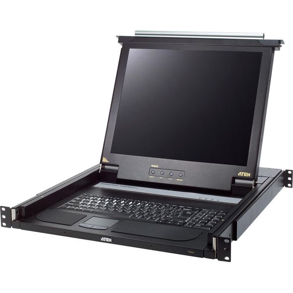 Console Lcd Aten CL1000N De A Guida Singola Da 19", 19"" 1U, Layout De (PS/2-USB, Vga)"-image