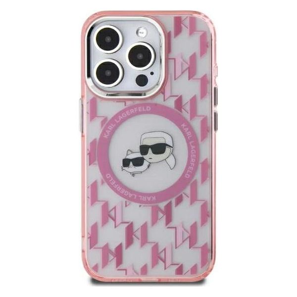 Karl Lagerfeld KLHMP16LHMCKMHP Apple Iphone 16 Pro Iml Monogram Karl&Choupette Head Magsafe Rosa-image