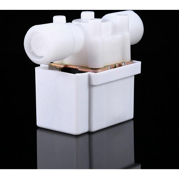 Valvola Elettromagnetica, Elettrovalvola Di Ingresso E Di Scarico, Elettrovalvola Di Pressione, Elettrovalvola Di Plastica Dell'acqua 12V, Kit Di Elettrovalvola Normalmente Chiusa, Flussostato Di Ingresso Dell'aria Dell'acqua-image