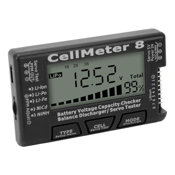 Controllore Digitale Della Capacità Della Batteria, Controllore Della Capacità Della Batteria, Servo Tester, Rivelatore Della Batteria, Scaricatore Dell'equilibrio Della Batteria, Servo Tester Digitale Della Batteria-image