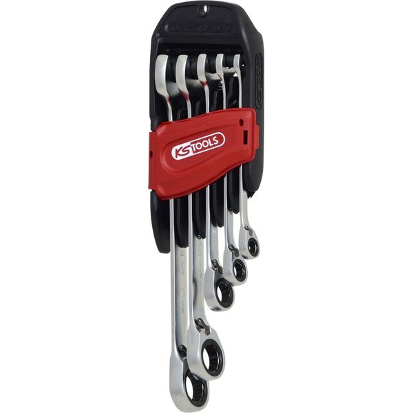 Ks Tools Gearplus Ringstop Set Di Chiavi Combinate A Cricchetto Angolate 5 Pz - 503.4955-image