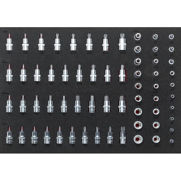 Set Di Bussole ∙ V2837 ∙ Cava Quadrata Da 1/4 Di Pollice (6,3 Mm), Cava Quadrata Da 3/8 Di Pollice (10 Mm), Cava Quadrata Da 1/2 Di Pollice (12,5 Mm)-image