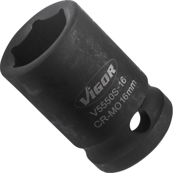 Chiave A Impulsi ∙ Corta ∙ V5550S-16 ∙ Cava Quadrata Da 1/2 Pollice (12,5 Mm) ∙ Profilo Esagonale Esterno ∙ Sw 16 Mm-image