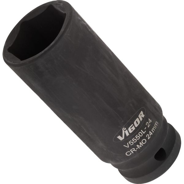 Chiave A Impulsi ∙ Lunga ∙ V5550L-24 ∙ Cava Quadrata Da 1/2 Pollice (12,5 Mm) ∙ Profilo Esagonale Esterno ∙ Sw 24 Mm-image