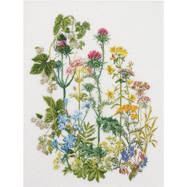 Thea Gouverneur Kit Punto Croce "Herb Panel Evenweave"", 35X46Cm"-image