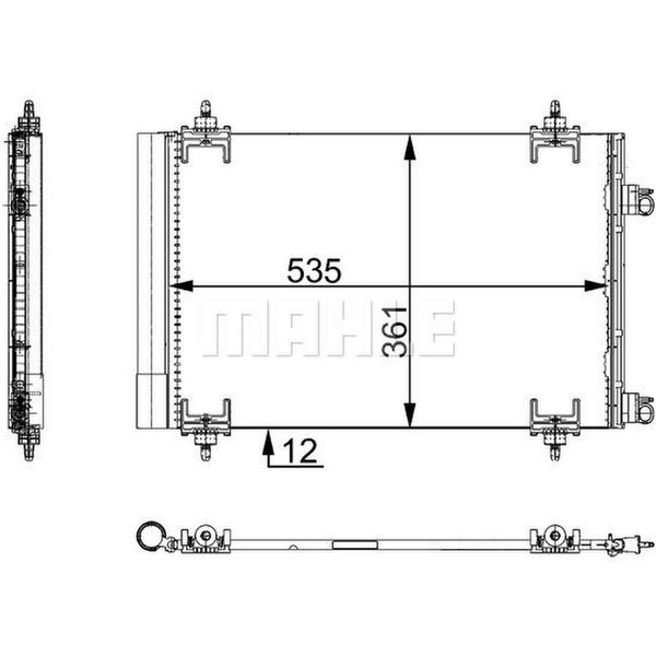 Condensatore Aria Condizionata Mahle Per CitroËN Berlingo Multispace-image