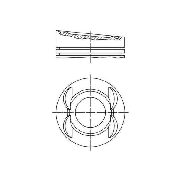 Mahle 028 03 12 Pistone Per Vw Golf Iv Hatchback (1J1) Golf V Hatchback (1K1) Transporter V Bus (7HB, 7HJ, 7EB, 7EJ, 7EF, 7EG, 7HF, 7EC) Multivan V-image