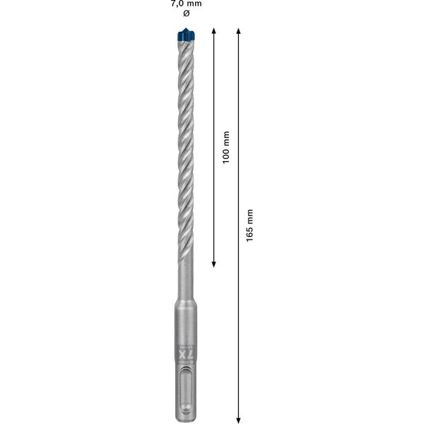 Bosch Expert Sds Plus-7X Punta Per Martello 7 X 100 X 165 Mm Per Martelli Rotativi-image