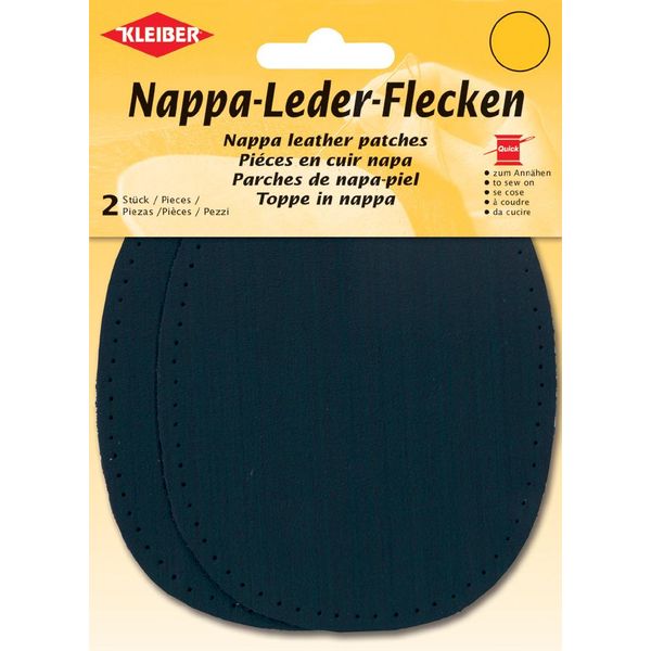 Kleiber 85006 Kleiber Toppa In Nappa Ovale, 100 X 125 Mm, Blu Scuro-image