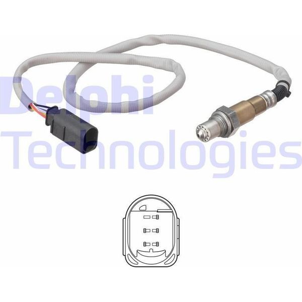 Sonda Lambda Delphi Adatta Per MERCEDES-BENZ Classe C Berlina (W204) Sonda Lambda A Banda Larga Riscaldata 615 Mm ES21295-12B1-image