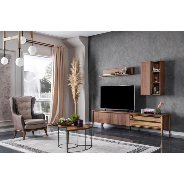 Poltrona Wing Chair Soggiorno Lusso 1 Posto Seduta Poliestere Design Moderno Nuovo-image