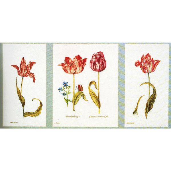 Thea Gouverneur Kit Punto Croce "Tulips Evenweave"", 84X42Cm"-image