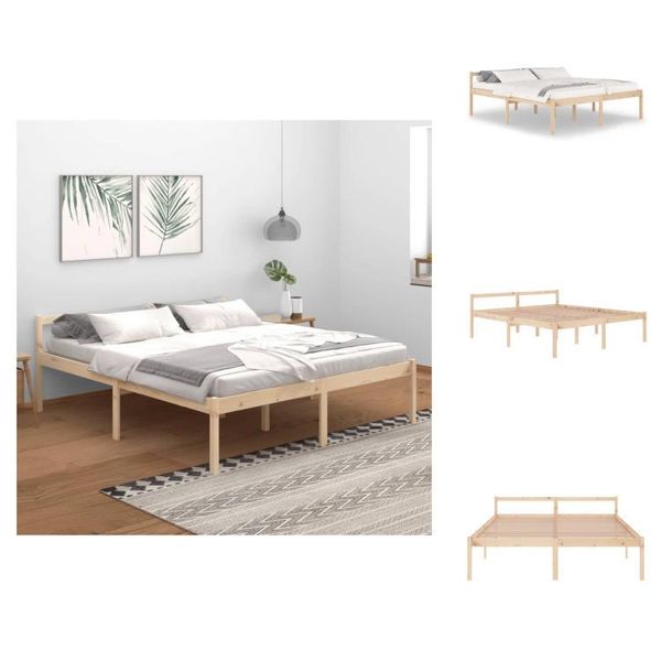 Vidaxl Letto Senior 180X200 Cm In Pino Massiccio - Letti E Strutture Letto-image