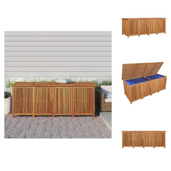 Vidaxl Cassapanca Da Giardino 200X80X75 Cm In Legno Massiccio Di Acacia - Cassette Da Giardino-image
