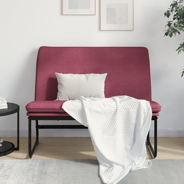 Panca The Living Store In Tessuto Rosso Vino 100X75X76 Cm-image