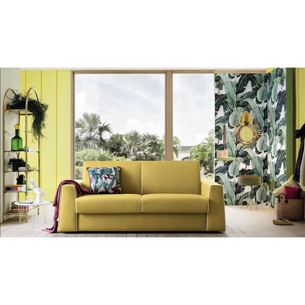 Soggiorno Di Design Giallo Divano 3 Posti Alfitalia In Tessuto Divano Imbottito Divani-image