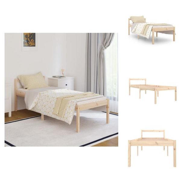 Vidaxl Letto Senior 90X200 Cm In Pino Massiccio - Letti E Strutture Letto-image