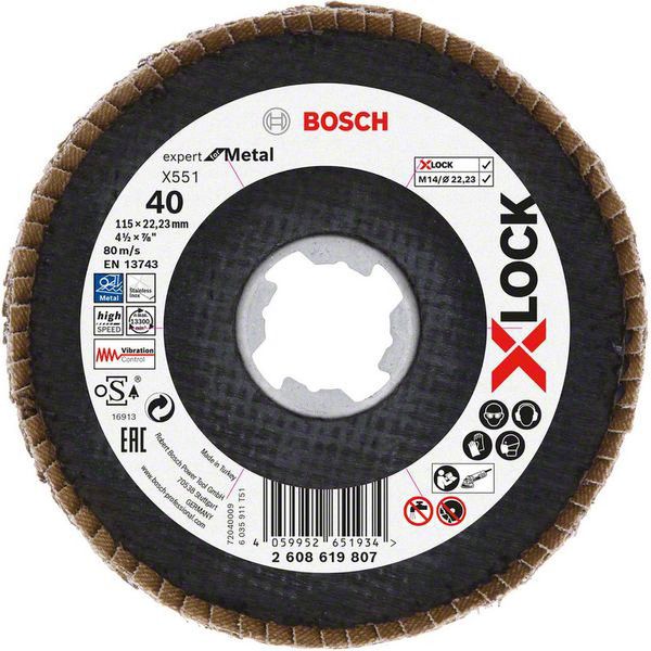 Disco Lamellare X-LOCK X551, Expert For Metal, K: 40, Estremità Del Disco: 115 Mm-image