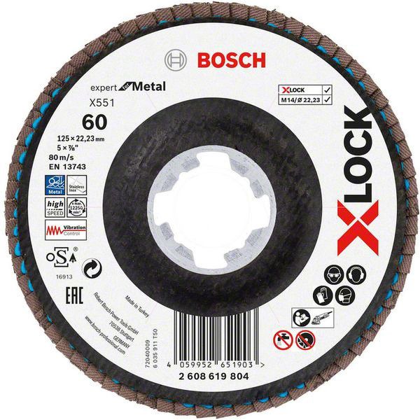 Disco Lamellare X-LOCK X551, Expert For Metal, K: 60, Estremità Del Disco: 125 Mm-image