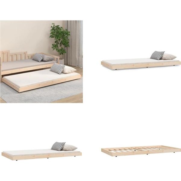 Vidaxl Letto In Legno Massiccio 80X200 Cm Pino - Struttura Letto - Struttura Letto - Letto - Letto Camera Da Letto-image