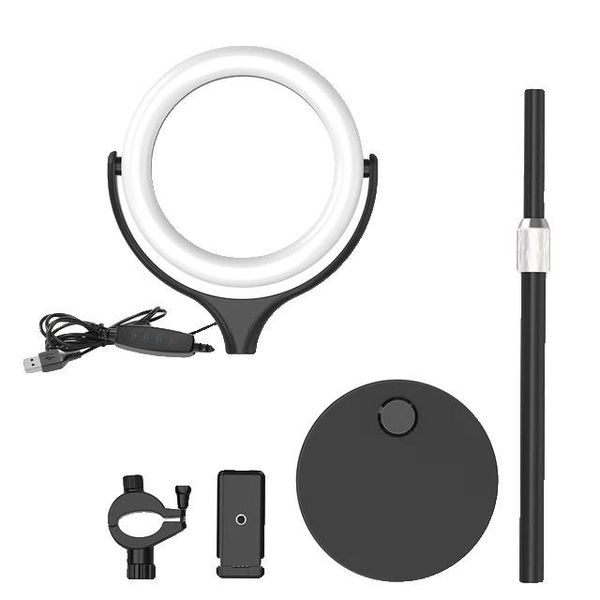 Luce Ad Anello, Dimmerabile, Led, Alimentazione Usb, Nero-image