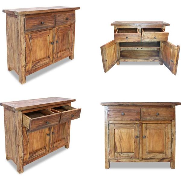 Vidaxl Credenza In Alluminio Massiccio 75 X 30 X 65 Cm - Credenza - Credenze - Credenza Bassa - Credenze Basse-image