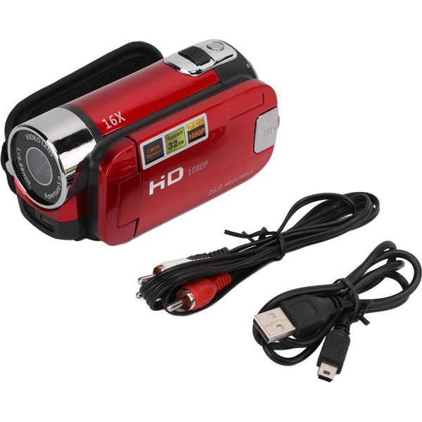 Videocamera, Registratore Full Hd, Ruotabile Di 270°, Schermo A Colori Da 2,7 Pollici, Zoom 16X, Videocamera Digitale-image