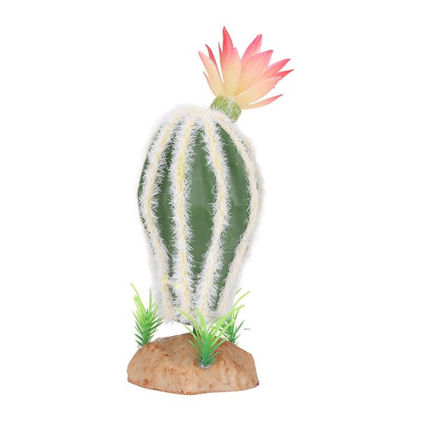 Pianta Del Cactus Del Rettile, Decorazione Della Pianta Del Cactus Del Rettile, Pianta Del Cactus Del Deserto Del Rettile, Pianta Artificiale Del Serbatoio Di Pesce, Ornamento Della Pianta Per L'acquario, Decorazione Del Terrario Del Rettile-image