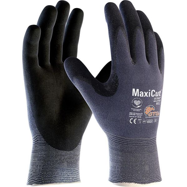 Guanti Antitaglio Maxicut Ultra 44-3745HCT Taglia 8 Blu/Nero En 388 Psa Ii-image