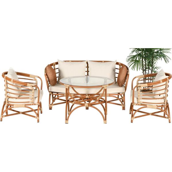 Mobili Da Giardino Set Di Divani Divano 2 Posti Tavolo Poltrona Veranda Gruppi Di Sedute Moderno-image