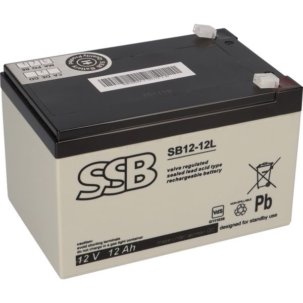 Batteria Al Piombo Ssb SB12-12L 12V 12Ah 6,3Mm Faston Con Vds-image