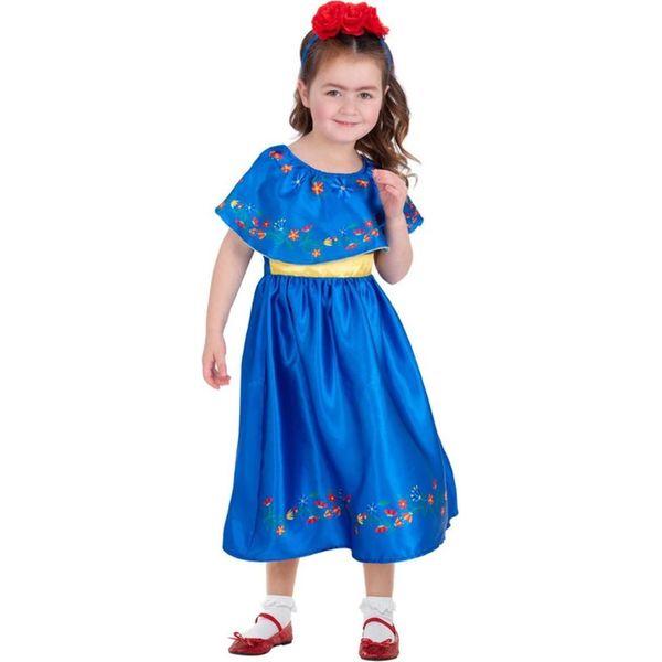 Smiffys - Costume Da "Artista Frida"" - Ragazze SM2496 (146-152) (Blu)"-image