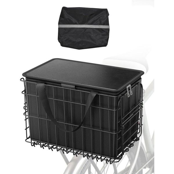 Cestino Per Bicicletta Ruota Posteriore Rete Portapacchi - Cestino Portapacchi 340X210X225Mm Per Accessori Per Bicicletta-image