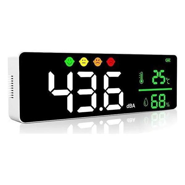 Misuratore Di Decibel - Misuratore Digitale Di Livello Sonoro - Preciso - Gamma Tra 30 Db E 130 Db - Misuratore Di Livello Sonoro - Display A Led - Misurazione Professionale Del Suono-image