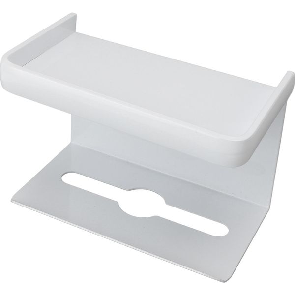 Supporto Per Carta Igienica Supporto A Parete Per Rotolo Di Carta Igienica Rack Di Stoccaggio Distributore Di Carta Igienica In Alluminio Per Il Bagno Bianco-image