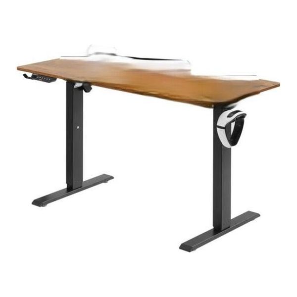 Scrivania - Scrivania Alta-Bassa - Regolabile Elettricamente - Ufficio - 120 X 60 Cm - Guide Per Cavi - Scrivania Sit-Stand - Lavoro Da Casa - 72 Cm - 110 Cm - Ergonomia - Colore Marrone Vintage-image
