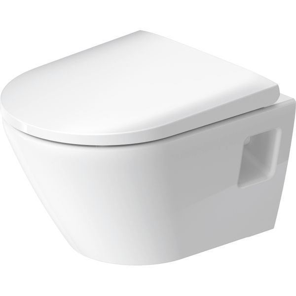 Duravit D-Neo Wc Suspendu Compact, Chasse Deau Basse, Sortie Horizontale, Sans Rebord, 370X480X400Mm, 2587090000, 2587090000-image